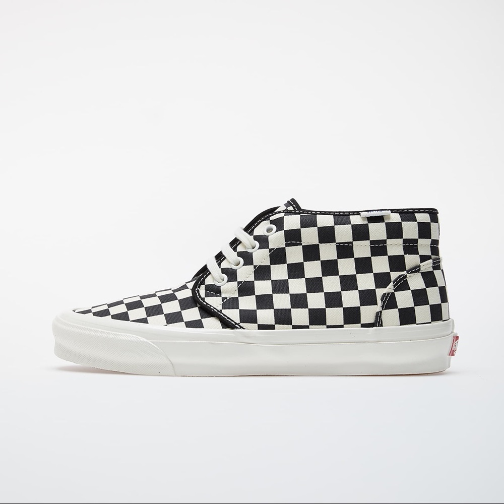 Vans OG Chukka Lx (Canvas/Checkerboard) Black/White Sneakers